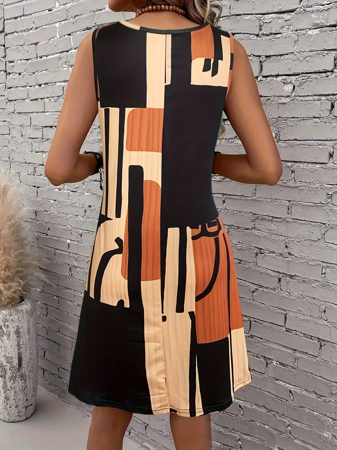Elliette | Stylish Casual Geometric Dress