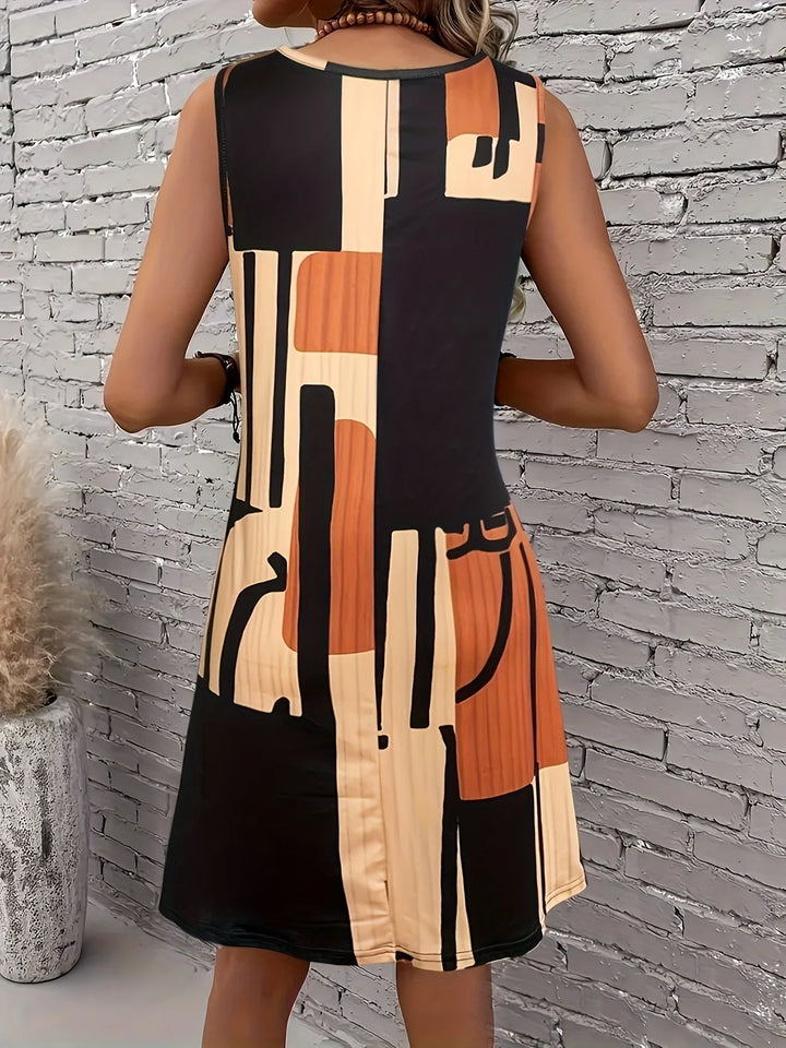 Elliette | Stylish Casual Geometric Dress