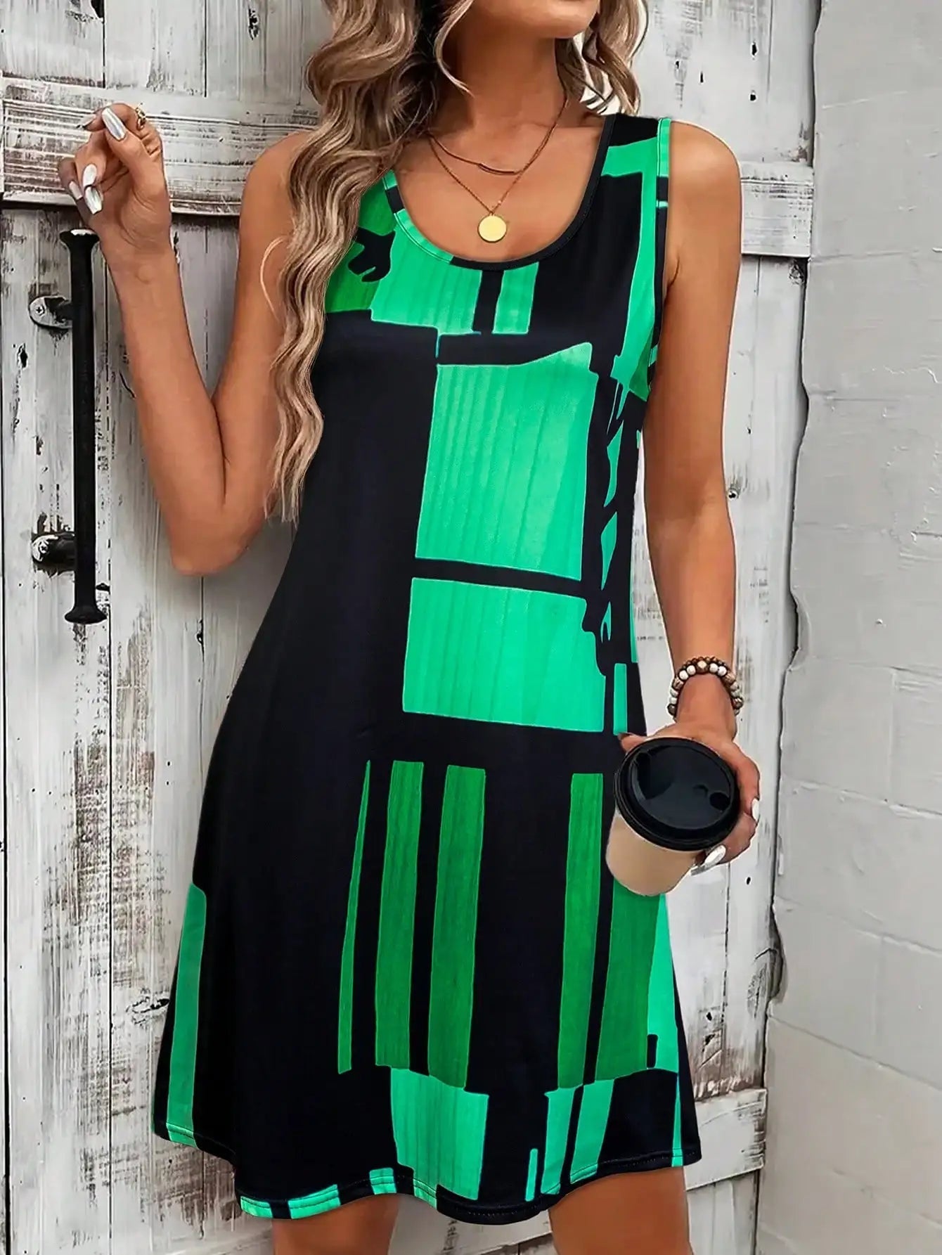 Elliette | Stylish Casual Geometric Dress