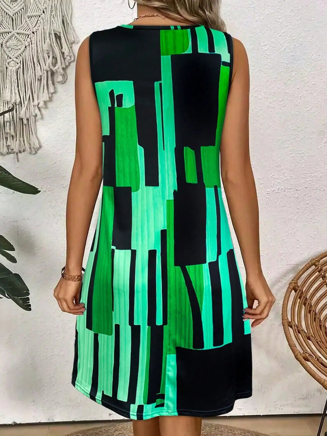 Elliette | Stylish Casual Geometric Dress