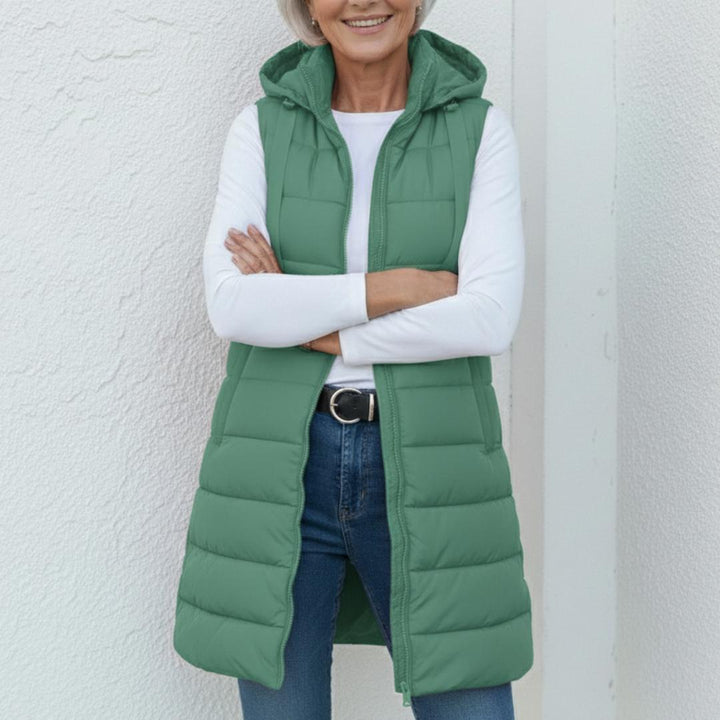 RAIN™ | Casual Sleeveless Hood Long Puffer Vest
