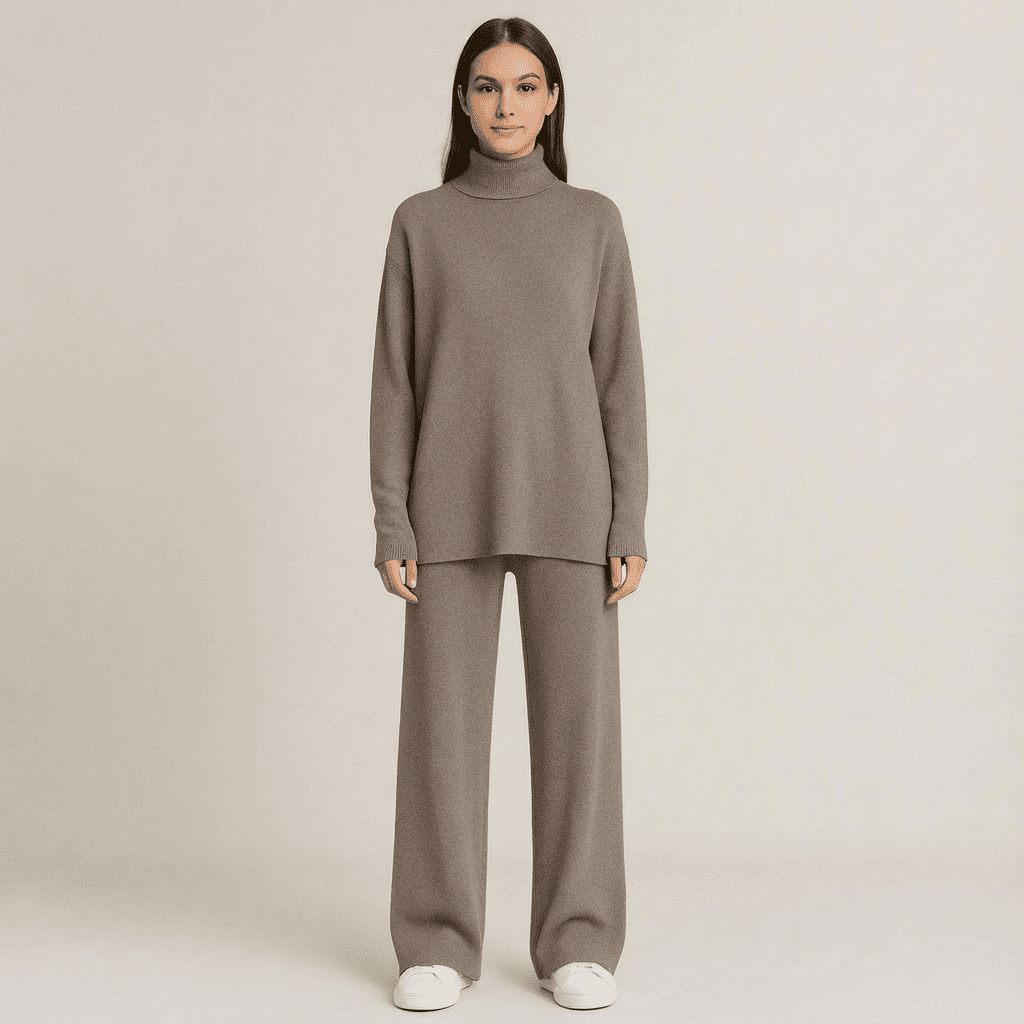 Lov Knit Turtleneck Top & Pants Set